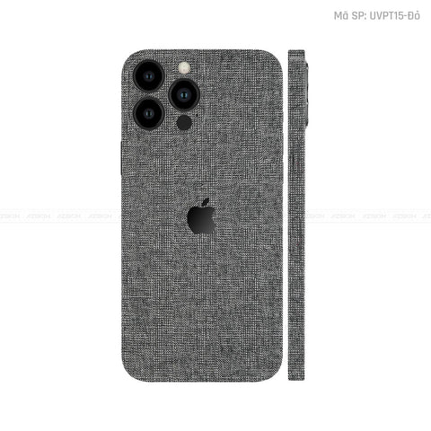 Dán Skin IPhone 14 Series Vân Vải Xám | UVPT15
