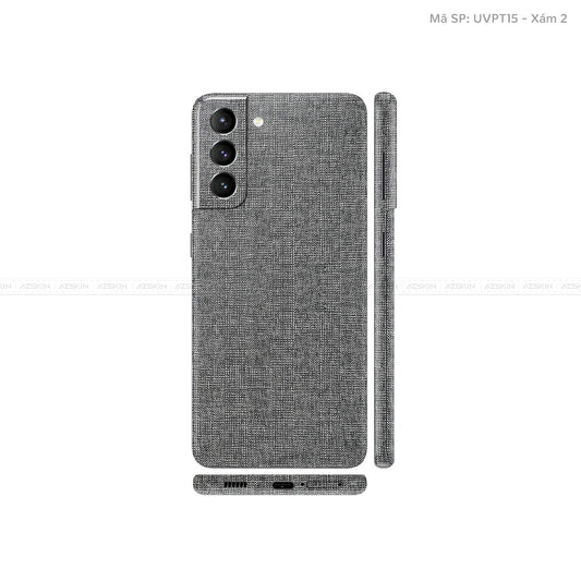 Dán Skin Galaxy S21 Series Vân Vải Xám | UVPT15