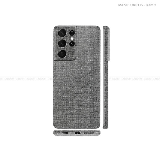 Dán Skin Galaxy S21 Series Vân Vải Xám | UVPT15