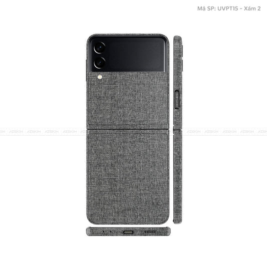 Dán Skin Galaxy Zflip3 Vân Vải Xám | UVPT15