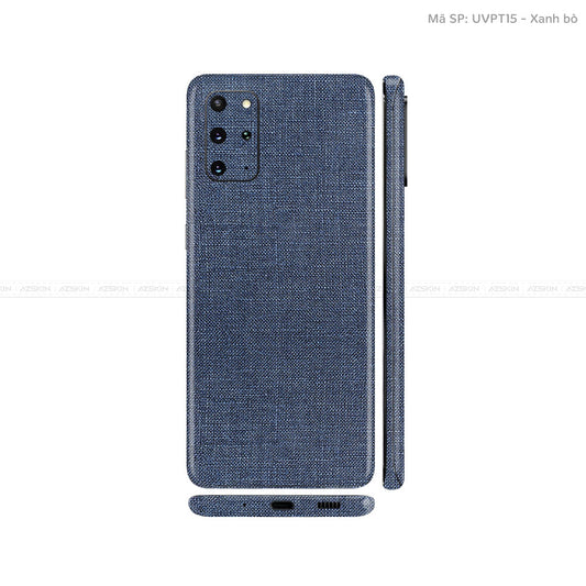 Dán Skin Galaxy S20 Series Vân Vải Xanh | UVPT15