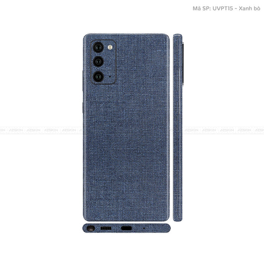 Dán Skin Galaxy Note 20 Series Vân Vải Xanh | UVPT15