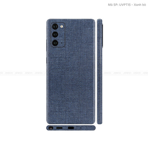 Dán Skin Galaxy Note 20 Series Vân Vải Xanh | UVPT15