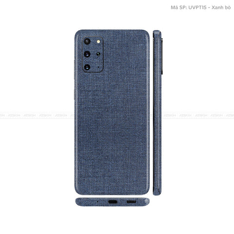 Dán Skin Galaxy S20 Series Vân Vải Xanh | UVPT15