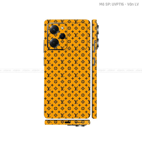 Dán Skin POCO Series Vân Nổi LV Đen Vàng | UVPT16
