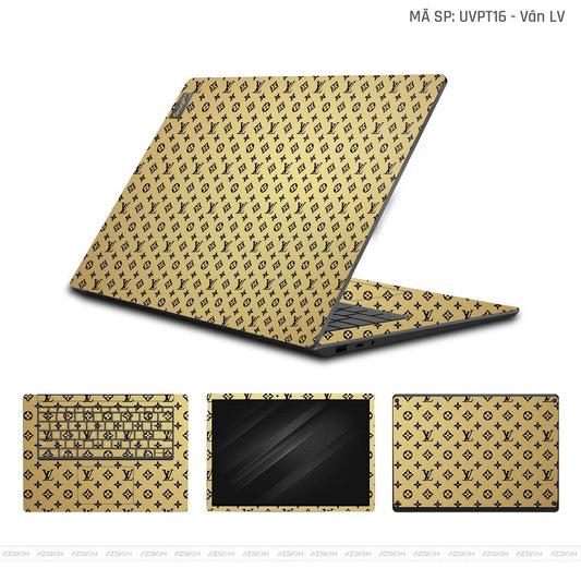 Dán Skin Laptop Lenovo Vân Pattern LV Gold | UVPT16
