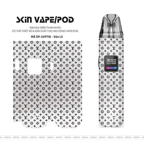 Dán Skin Pod Vân Nổi Vân LV Trắng | UVPT16