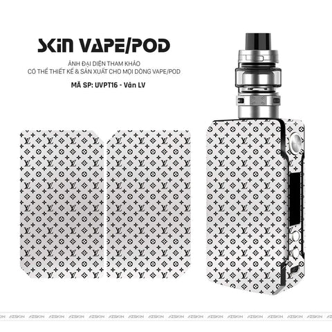 Dán Skin Vape Vân Pattern LV Bạc | UVPT16