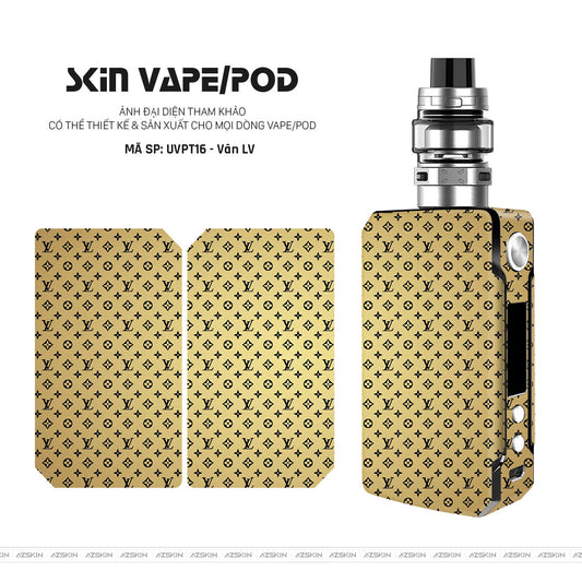 Dán Skin Vape Vân Pattern LV Gold | UVPT16