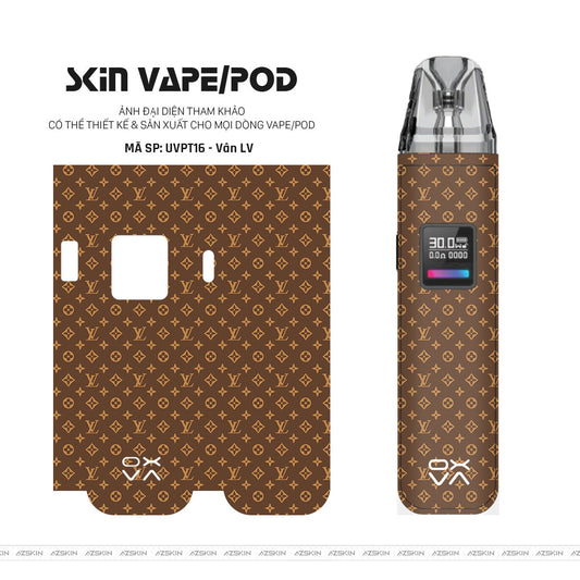 Dán Skin Pod Vân Nổi Vân LV Nâu | UVPT16
