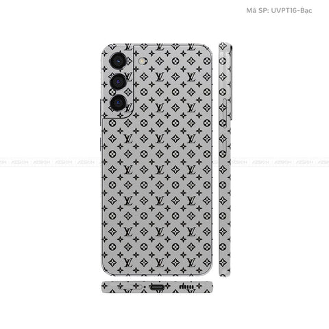 Dán Skin Galaxy S22 Series Vân Pattern LV Bạc | UVPT16