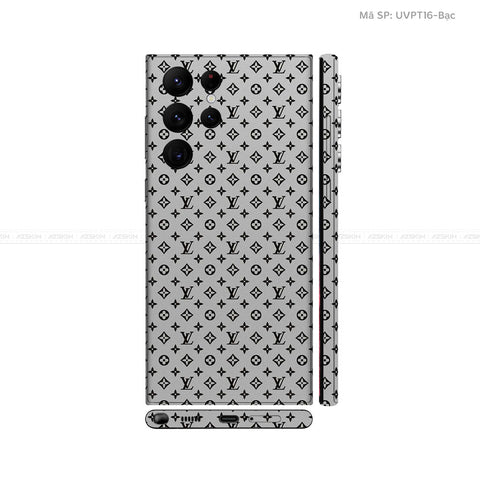 Dán Skin Galaxy S22 Series Vân Pattern LV Bạc | UVPT16