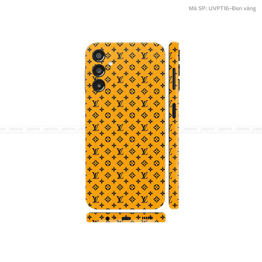 Dán Skin Galaxy A Series Vân Pattern LV Vàng Đen | UVPT16