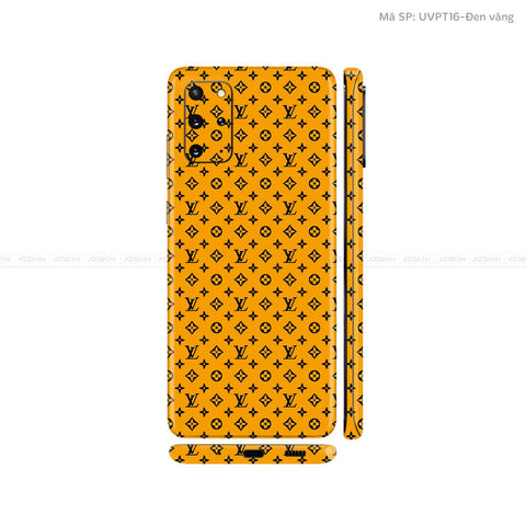 Dán Skin Galaxy S20 Series Vân Pattern LV Vàng Đen | UVPT16
