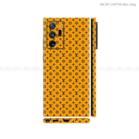 Dán Skin Galaxy Note 20 Series Vân Pattern LV Vàng Đen | UVPT16