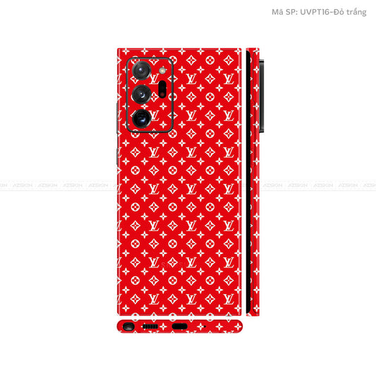 Dán Skin Galaxy Note 20 Series Vân Pattern LV Đỏ Trắng | UVPT16