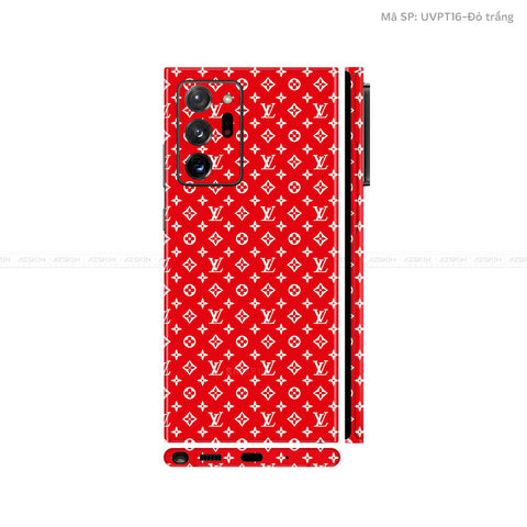 Dán Skin Galaxy Note 20 Series Vân Pattern LV Đỏ Trắng | UVPT16