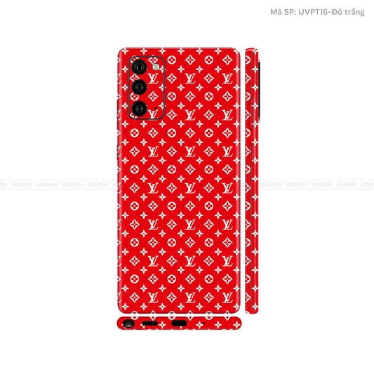 Dán Skin Galaxy Note 20 Series Vân Pattern LV Đỏ Trắng | UVPT16