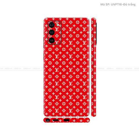 Dán Skin Galaxy Note 20 Series Vân Pattern LV Đỏ Trắng | UVPT16