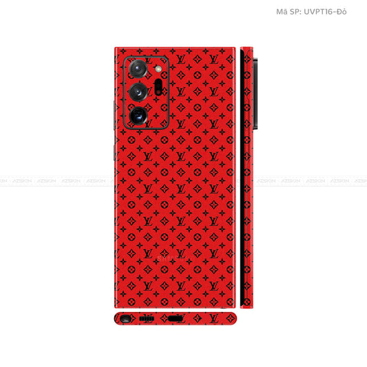 Dán Skin Galaxy Note 20 Series Vân Pattern LV Đỏ Đen | UVPT16