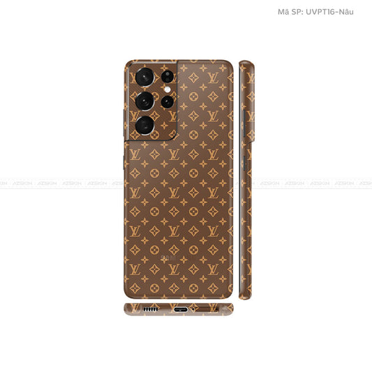 Dán Skin Galaxy S21 Series Vân Pattern LV Nâu | UVPT16