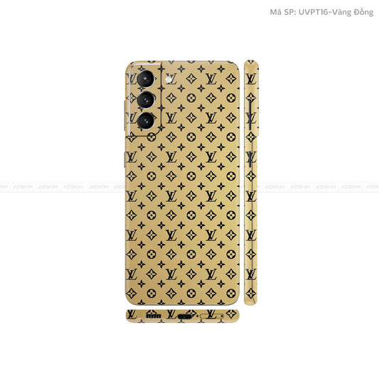 Dán Skin Galaxy S21 Series Vân Pattern LV Gold | UVPT16