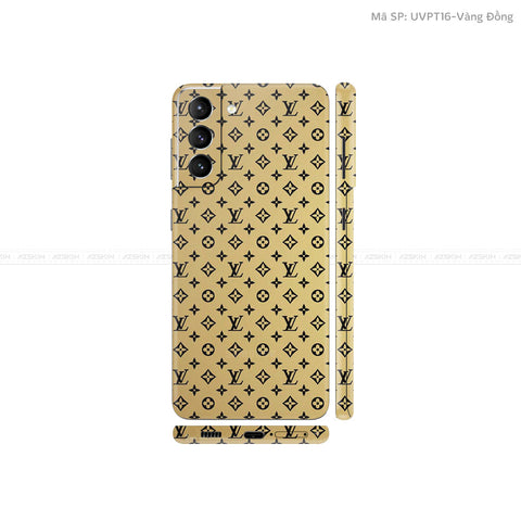 Dán Skin Galaxy S21 Series Vân Pattern LV Gold | UVPT16
