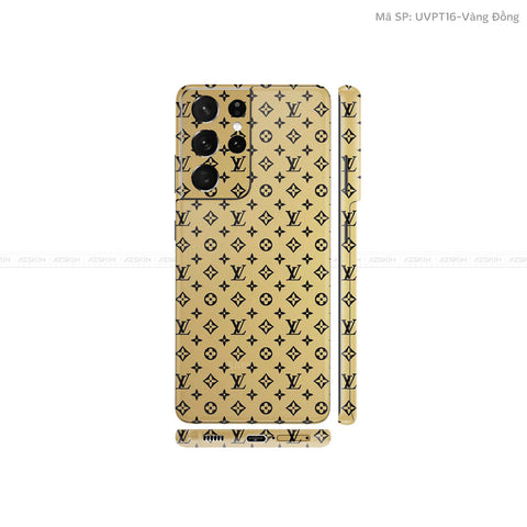 Dán Skin Galaxy S21 Series Vân Pattern LV Gold | UVPT16