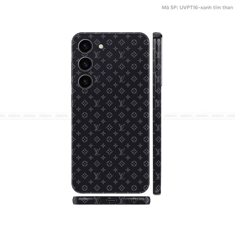 Dán Skin Galaxy S23 Series Vân Nổi LV Đen | UVPT16