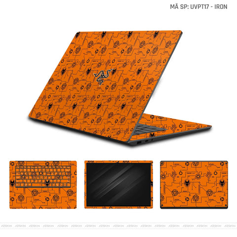 Dán Skin Laptop Razer Vân Nổi Iron Cam | UVPT17