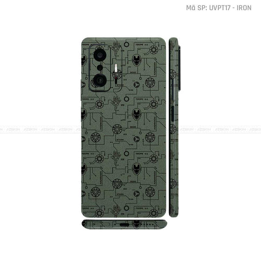 Dán Skin Xiaomi 11 Series Vân Nổi Iron Man Midnight | UVPT17
