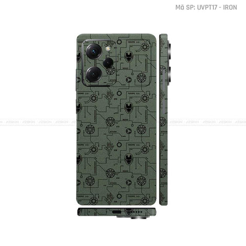 Dán Skin POCO Series Vân Nổi Iron Man Midnight | UVPT17