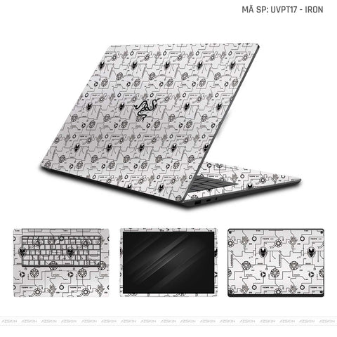 Dán Skin Laptop Razer Vân Nổi Iron Trắng | UVPT17