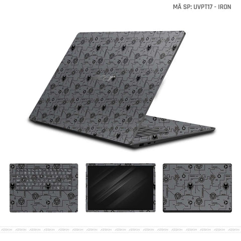 Dán Skin Laptop Acer Vân IRonman Xám | UVPT17