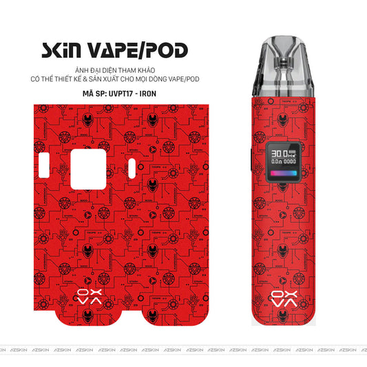 Dán Skin Pod Vân Nổi Iron Đỏ | UVPT17