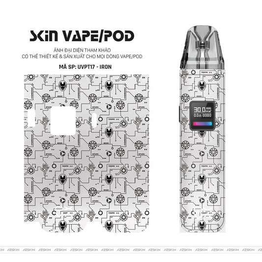 Dán Skin Pod Vân Nổi Iron Trắng | UVPT17