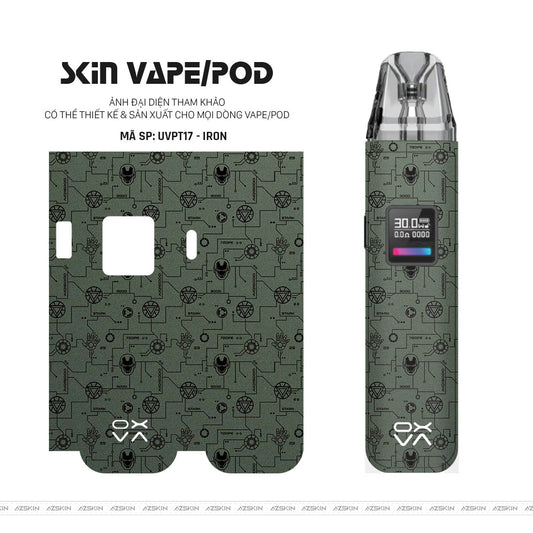 Dán Skin Pod Vân Nổi Iron Midnight | UVPT17