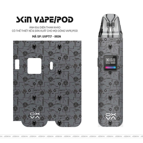 Dán Skin Pod Vân Nổi Iron Xám | UVPT17