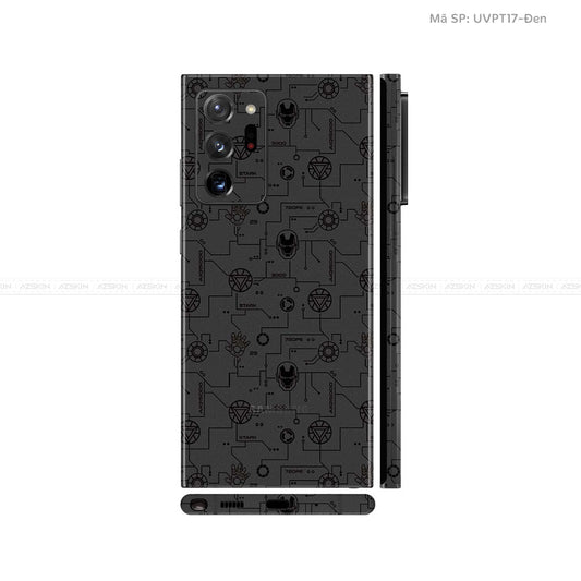 Dán Skin Galaxy Note 20 Series Vân IRon Đen | UVPT17