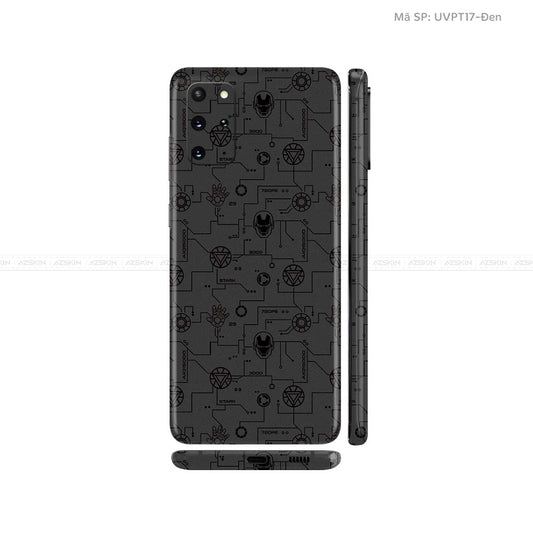 Dán Skin Galaxy S20 Series Vân Ironman Đen | UVPT17