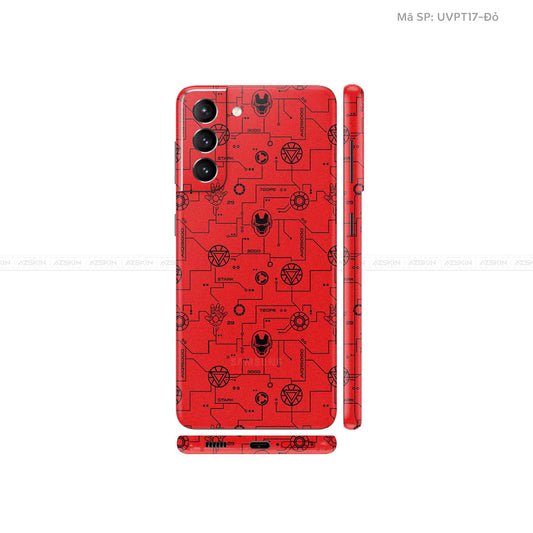 Dán Skin Galaxy S21 Series Vân Iron Man Đỏ | UVPT17