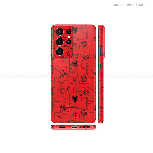 Dán Skin Galaxy S21 Series Vân Iron Man Đỏ | UVPT17