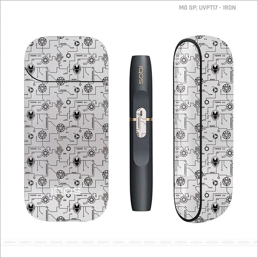Dán Skin IQOS Vân Iron Trắng | UVPT17