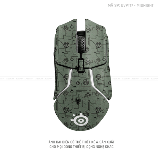 Skin Dán Chuột Steelseries Vân Nổi Iron MIDNIGHT | UVPT17