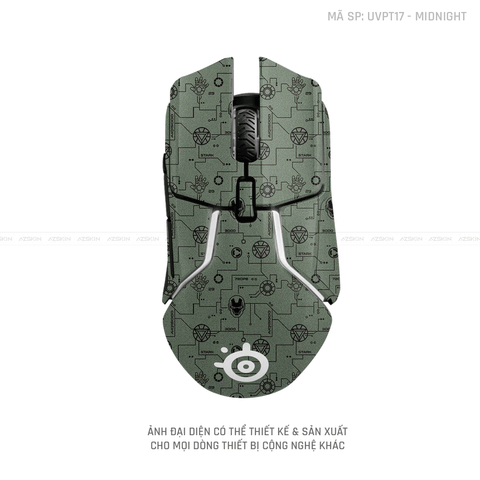 Skin Dán Chuột Steelseries Vân Nổi Iron MIDNIGHT | UVPT17