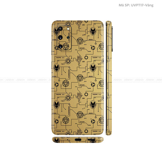 Dán Skin Galaxy S20 Series Vân Ironman Vàng | UVPT17