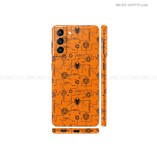 Dán Skin Galaxy S21 Series Vân Iron Man Cam | UVPT17