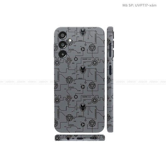 Dán Skin Galaxy A Series Vân Ironman Xám | UVPT17
