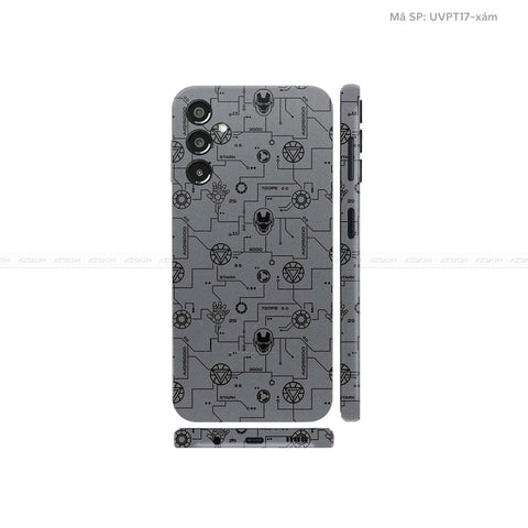 Dán Skin Galaxy A Series Vân Ironman Xám | UVPT17