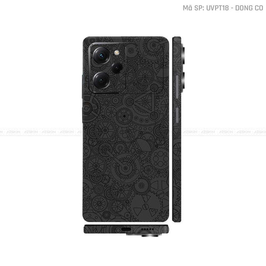 Dán Skin POCO Series Vân Nổi Động Cơ Đen | UVPT18